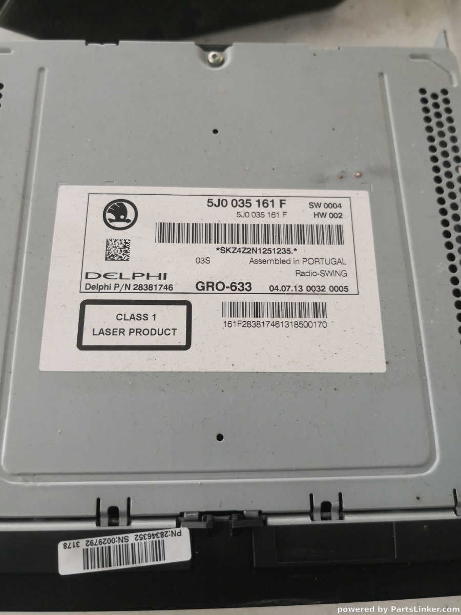 CD player auto SKODA RAPID II (NH3) [ 2012 -> ] OEM 5j0035161f – foto 3