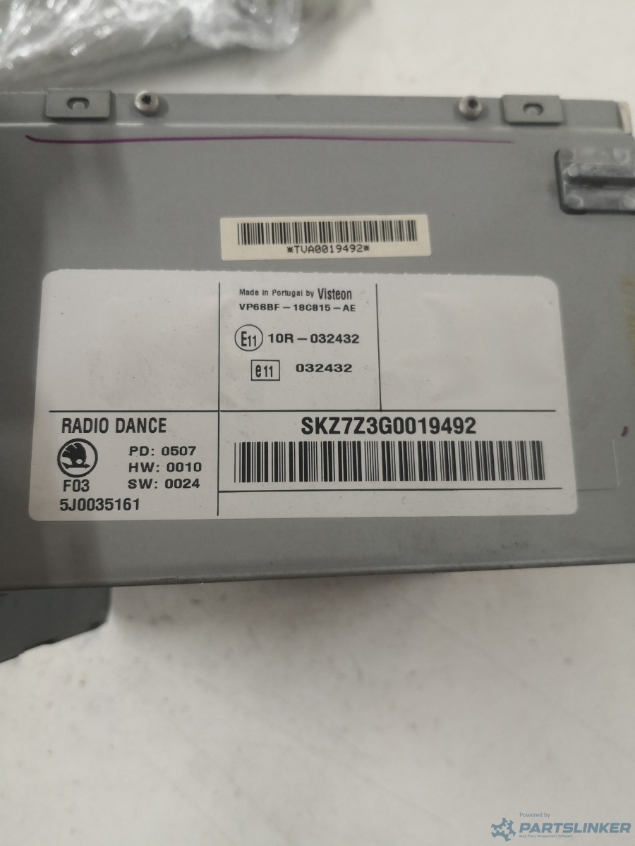 CD player auto SKODA ROOMSTER (5J) [ 2006 - 2015 ] OEM 5j0035161 – foto 3