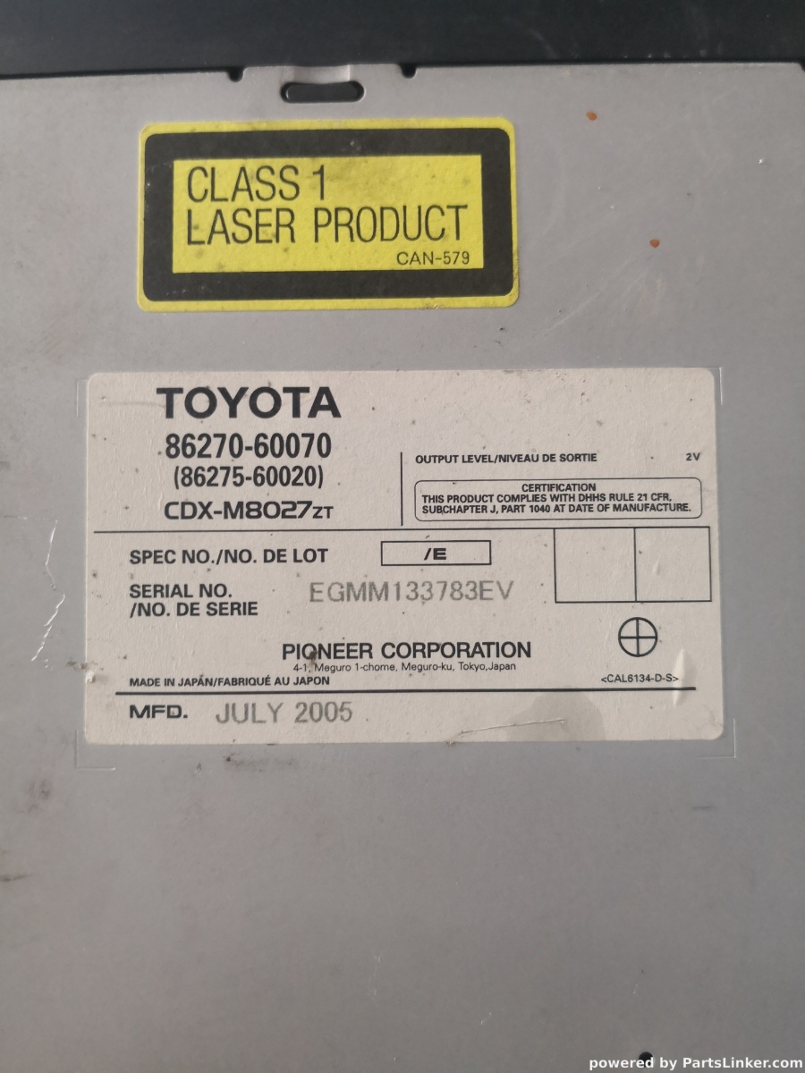 CD player auto TOYOTA LAND CRUISER J120 2004>  OEM 8627060070 – foto 3
