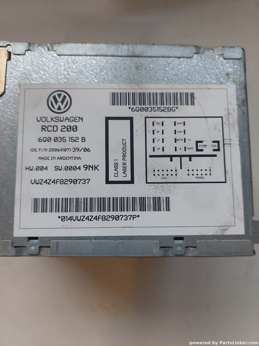 CD player auto VOLKSWAGEN POLO 9N_ 2001 - 2012 6q0035152b – foto 3