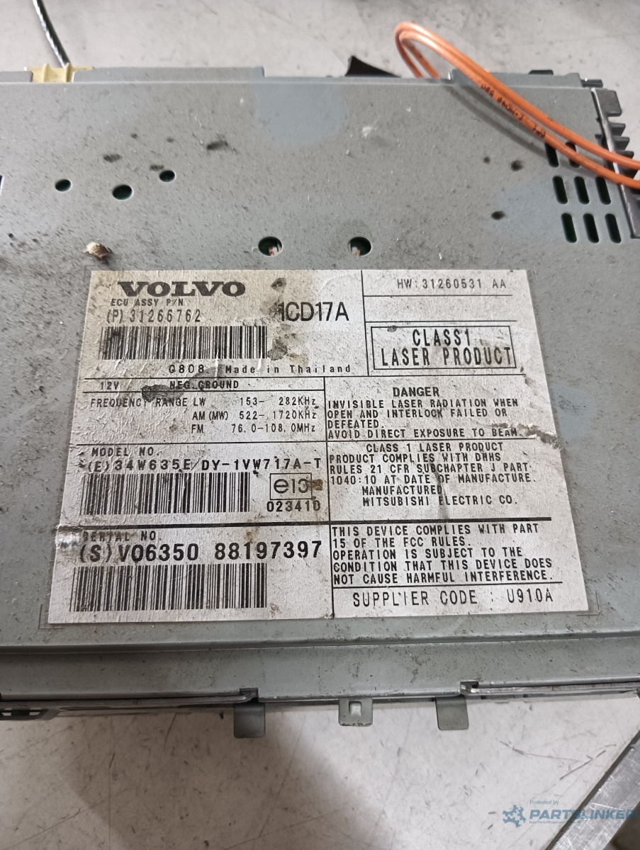 CD player auto VOLVO V50 (MW, 545) [ 2003 - 2012 ] OEM 88197397 – foto 2