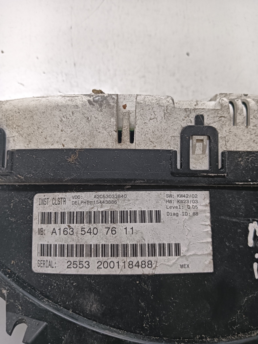 Ceas bord MERCEDES-BENZ M-CLASS W163 1998 - 2005 A1635407611 – foto 2