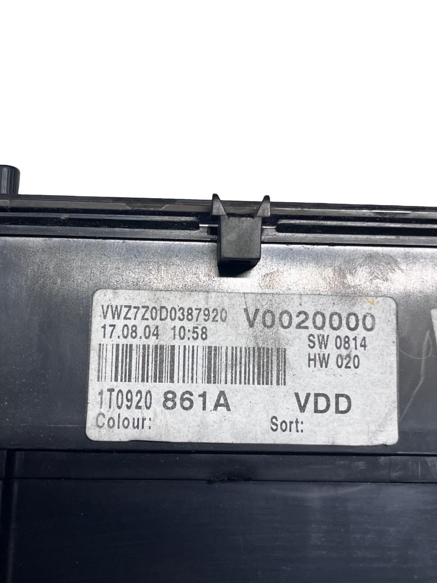 Ceas de bord VOLKSWAGEN TOURAN 1T1, 1T2 2003 - 2010 2.0 TDI 16V BKD 1T0920861A – foto 4