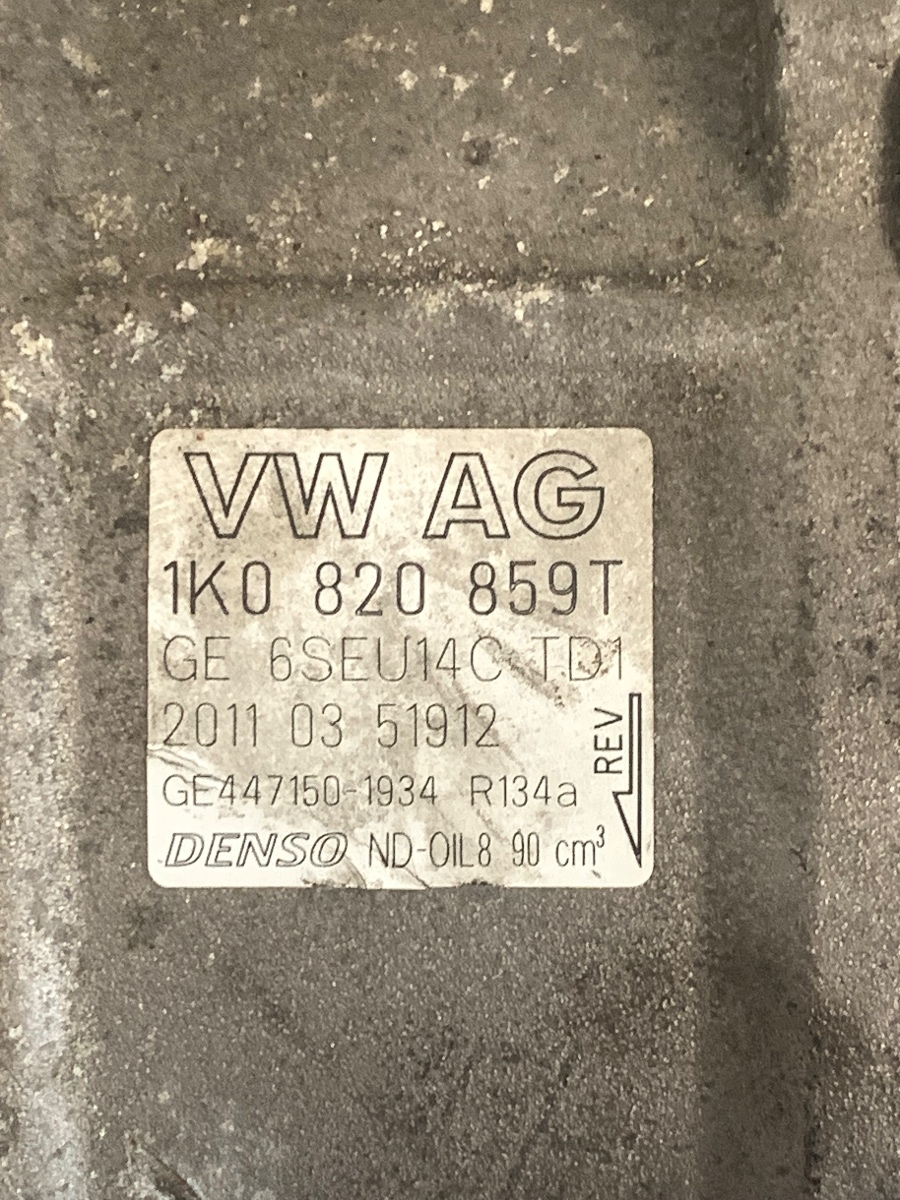 Compresor  AC 1.4TSI  VOLKSWAGEN JETTA III 1K2 2004 - 2010 1.4 TSI CAXA, VOLKSWAGEN GOLF VI 5K1 2008 - 2013 1.4 TSI CAXA 1K0820859T – foto 3
