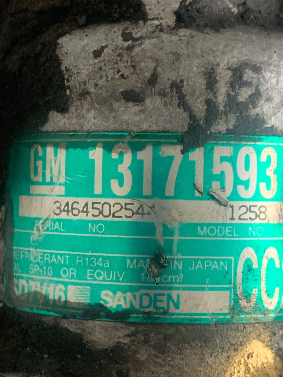 Compresor  AC 1.9TID SAAB 9-3 YS3F 2002 - 2015 OEM 3464502544 / GM13171593 – foto 4
