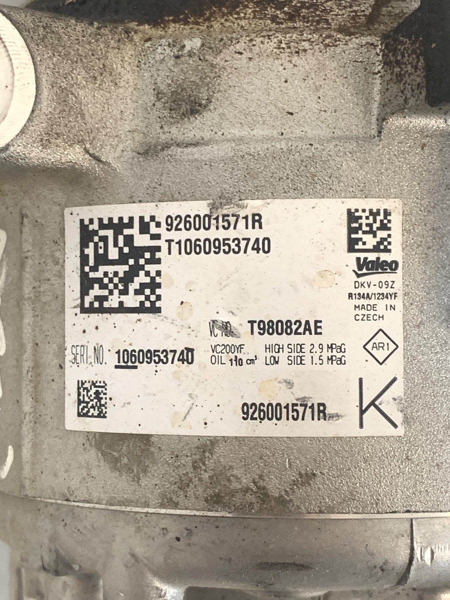 Compresor  AC DACIA DUSTER 2021 EURO6  - > 1.5 dCi 115 4x4 K9KU8 OEM T1060953740 / 926001571R – foto 4