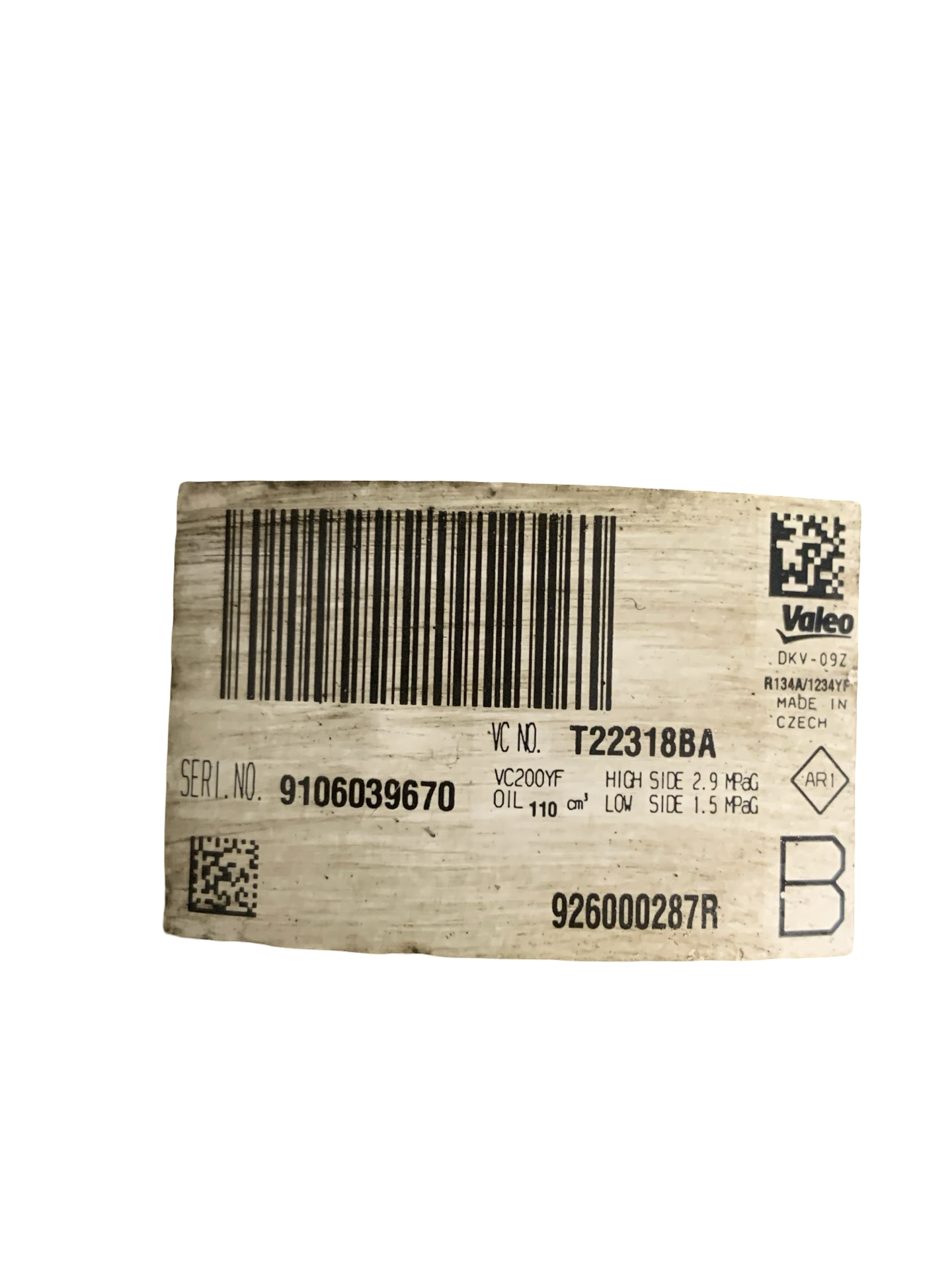 Compresor Ac Dacia Logan 2 1.0 B4D-G4 2012–2020 - cod: 926000287R – foto 2