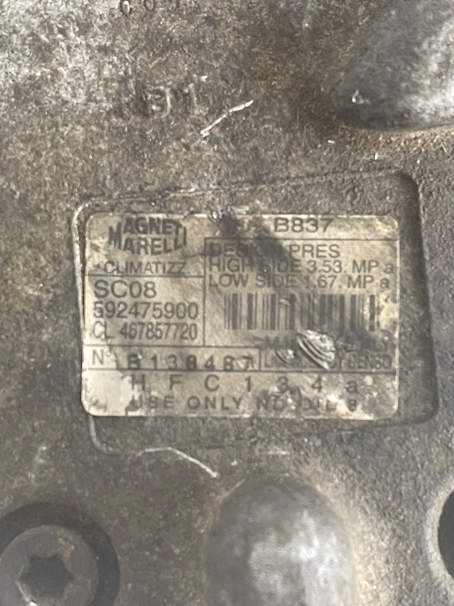 Compresor AC FIAT PUNTO 188_ 1999 - 2012 1.2/1.4B  467857720 592475900 – foto 3