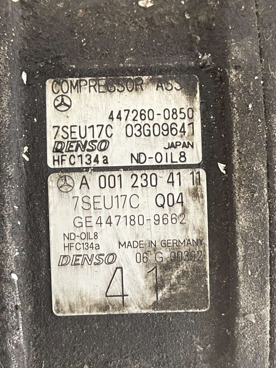 Compresor  AC MERCEDES-BENZ S-CLASS II W221, C215 2005 - 2013 350i  447260-0850 / A0012304111 – foto 2