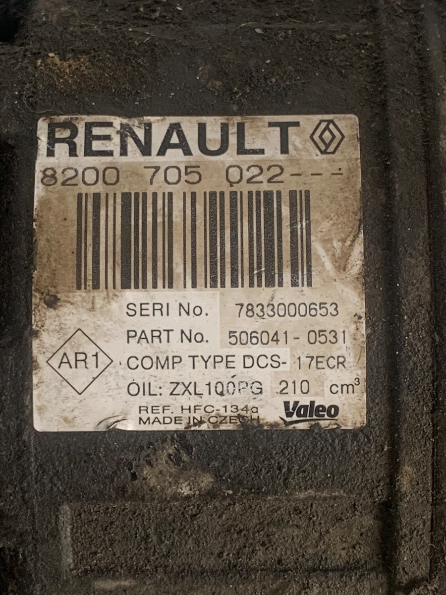Compresor  AC NISSAN X-TRAIL T30 2001 - 2013, OPEL VIVARO Box F7, X83 2001 - >, RENAULT TRAFIC II Bus JL 2001 - > 7833000653 8200705022 – foto 2