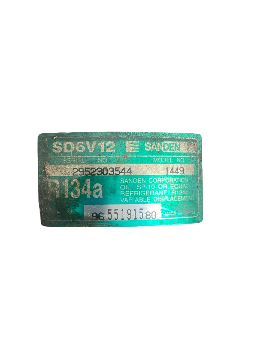 Compresor  AC PEUGEOT 206 CC 2D 2000 - > 1.6 16V NFU (TU5JP4) 9655191580 – foto 3