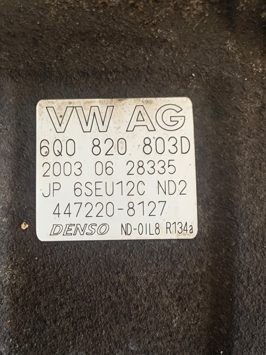 Compresor  AC SEAT IBIZA IV 6L1 2002 - 2009 1.9 TDI ATD, AXR, BMT 6Q0820803D – foto 2