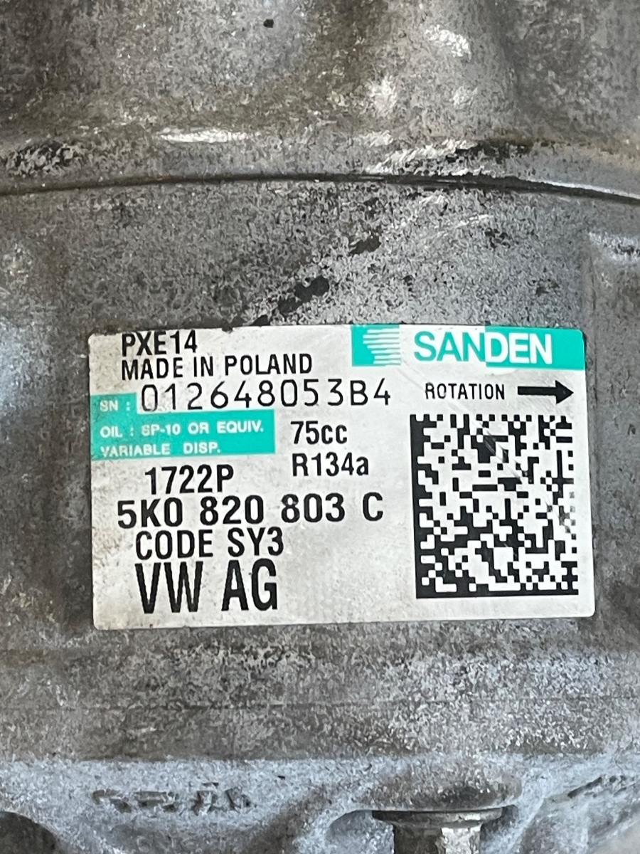 Compresor  AC VOLKSWAGEN GOLF PLUS 521 2009 - 2014 1.4 TSi CAXA 5K0820803C – foto 2