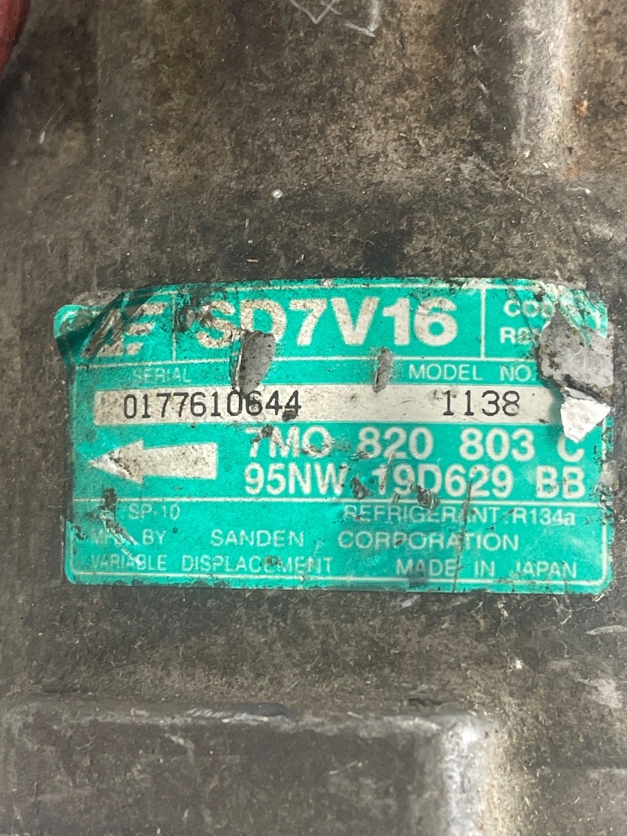 Compresor  AC VOLKSWAGEN SHARAN 7M8, 7M9, 7M6 1995 - 2010 2.8 VR6 AAA, AMY 7M0820803C 0177610644 – foto 3