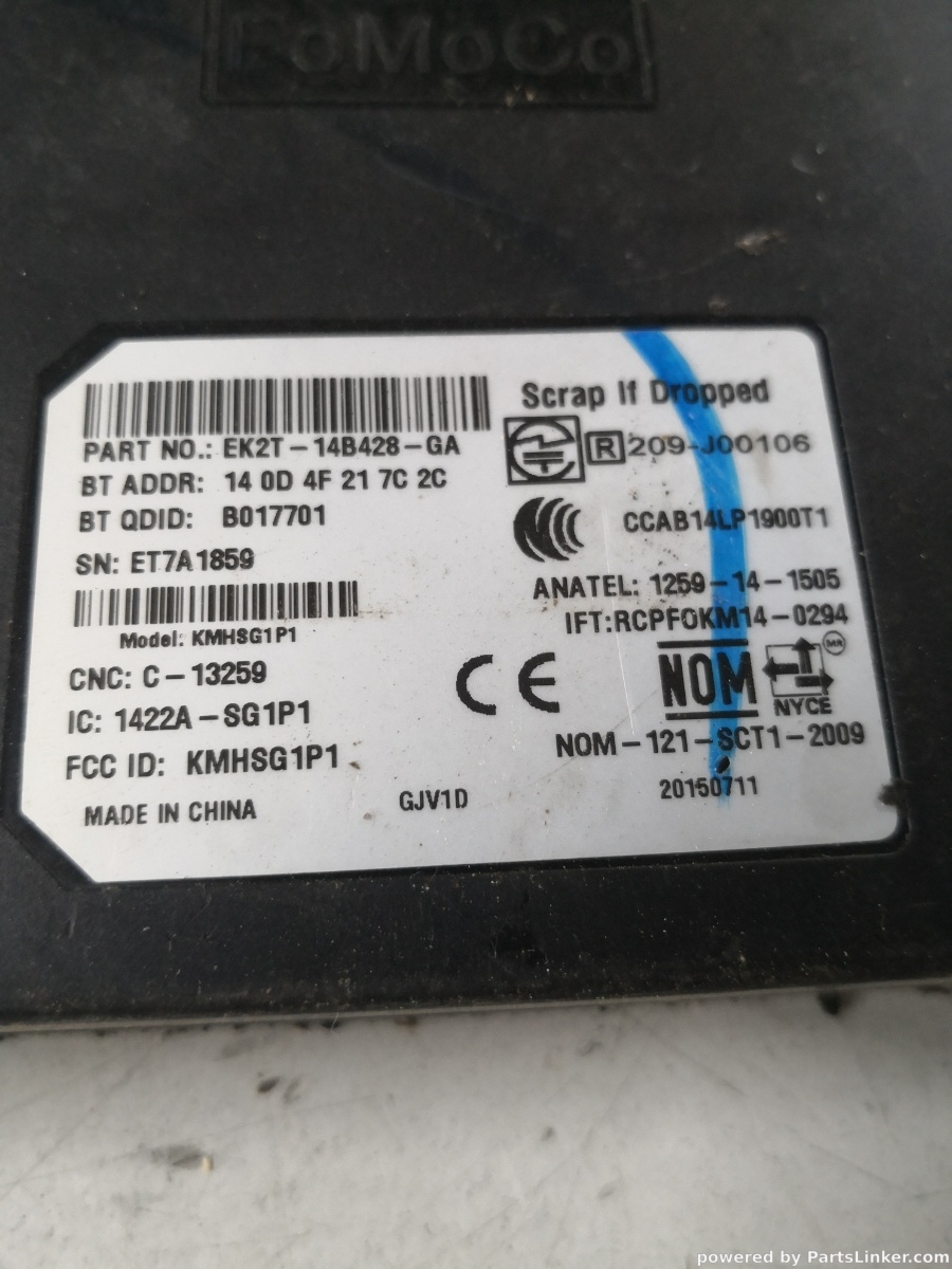 Control bluetooth FORD TRANSIT CUSTOM Box [ 2012 - > ] TDCi (CYF4, CYFF) 92KW|125HP OEM Ek2t14b428ga – foto 2