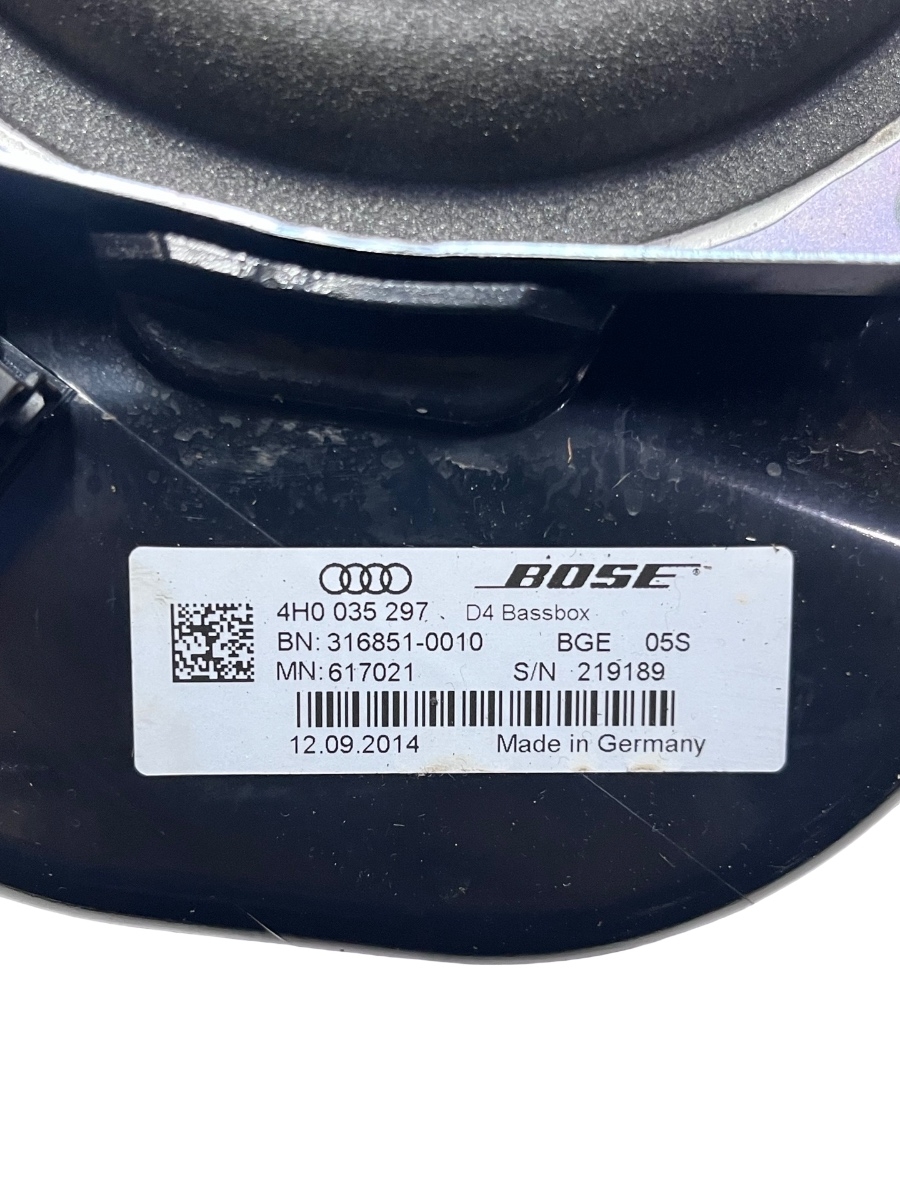 Difuzor subwoofer AUDI A8 III 4H2, 4H8, 4HC, 4HL 2009 - 2018 4H0035297 – foto 2