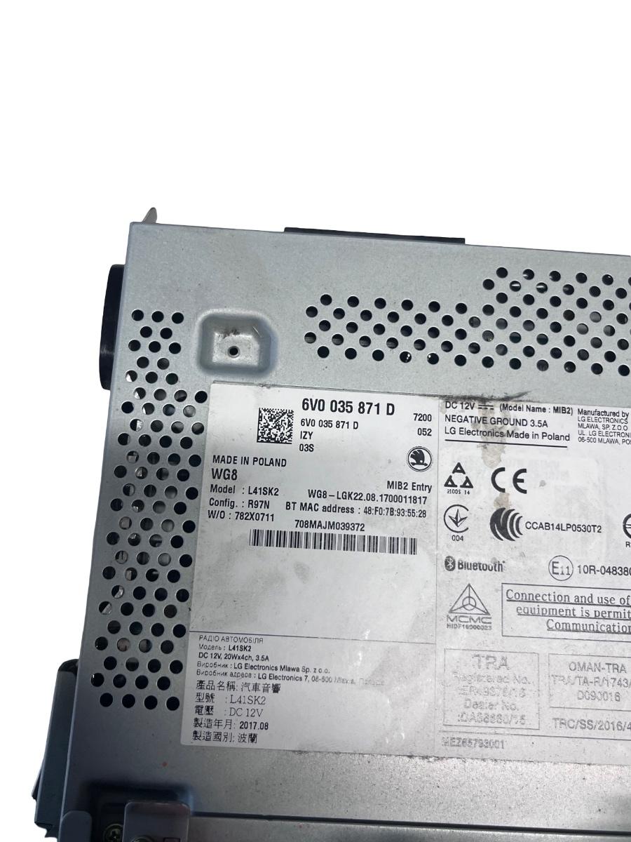 Display Navigatie / Bord SKODA FABIA III Estate NJ5 2014 -> 6V0035871D – foto 2
