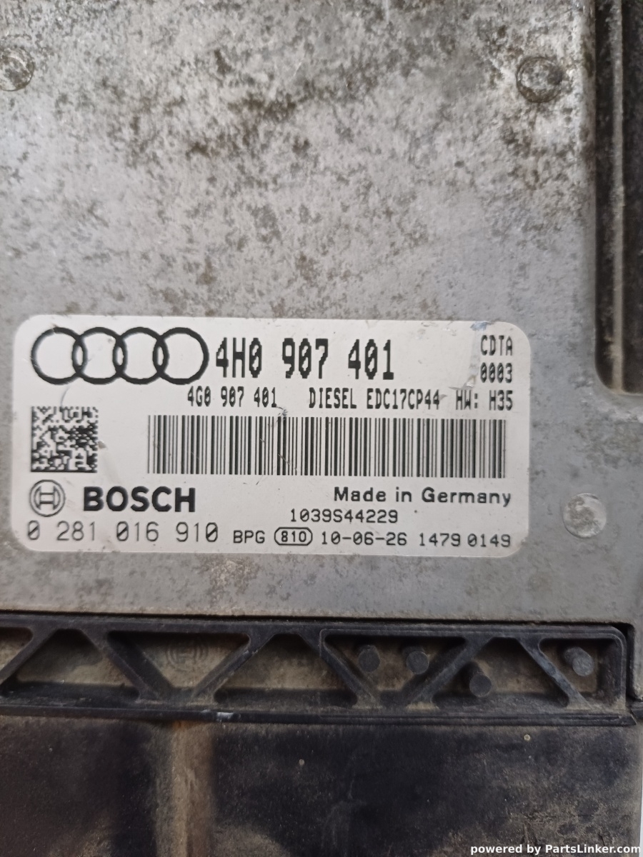 ECU modul/unitate de control motor AUDI A8 III 4H2, 4H8, 4HC, 4HL 2009 - 2018 TDI quattro CDTA, CDTC, CMHA BOSCH 0281016910 4H0907401 – foto 2