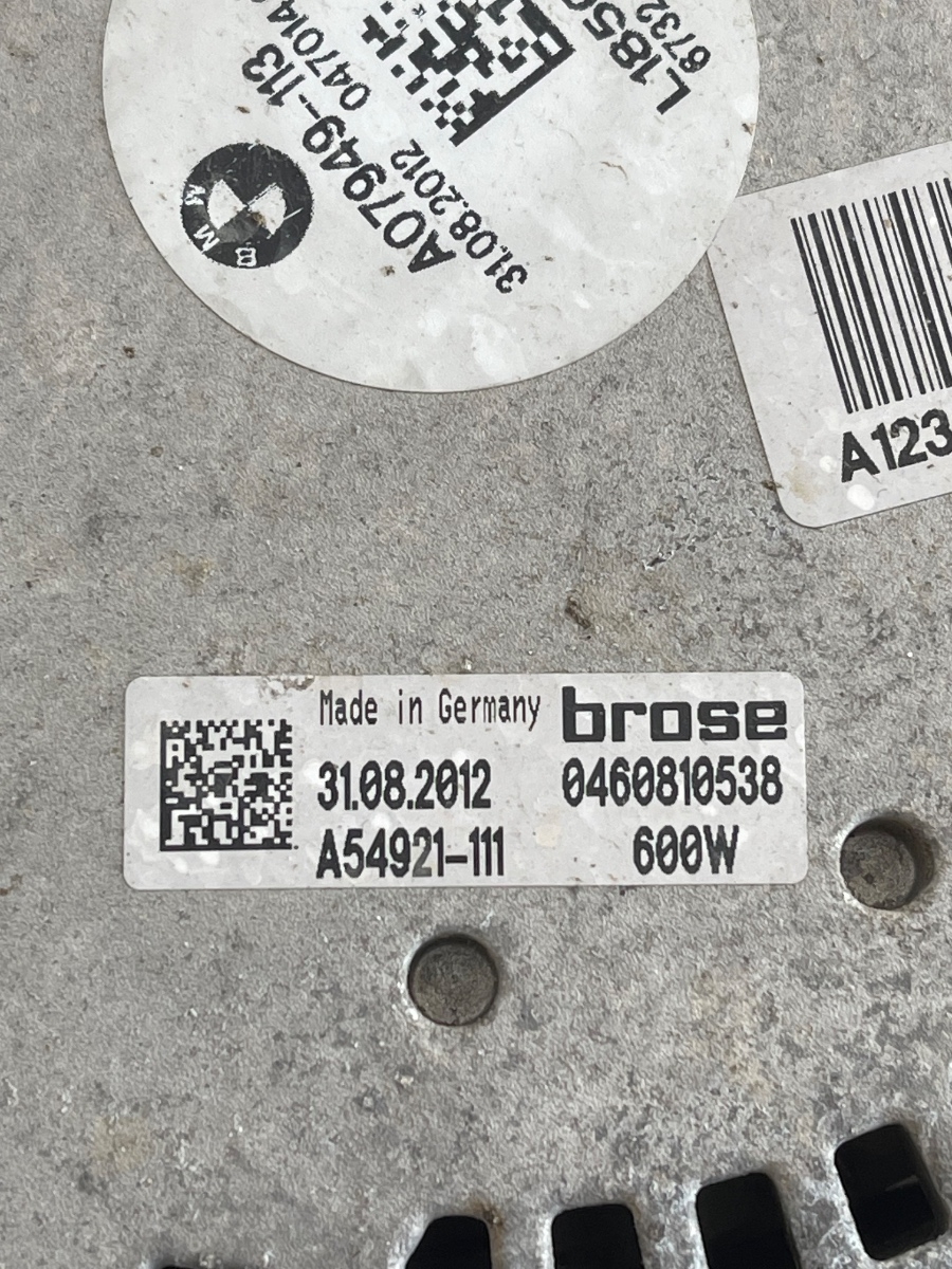 Electroventilator BMW 5 VI Gran Turismo F07 2009 - 2017 2.0 520 d N47 D20 C A07949-113 – foto 2