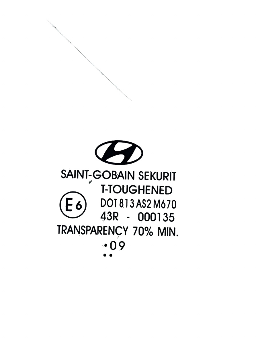 Geam portiera stanga spate HYUNDAI i10 PA 2007 - 2013 – foto 2