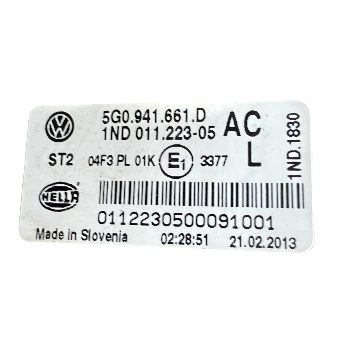Lampa ceata fata stanga fata VOLKSWAGEN GOLF VII Estate BA5, BV5 2013 - > 5G0941661D – foto 2