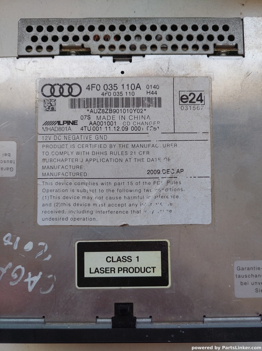 Magazie CD AUDI A6/S6 III Saloon (4F2, C6) [ 2004 - 2011 ] OEM 4f0035110a – foto 3