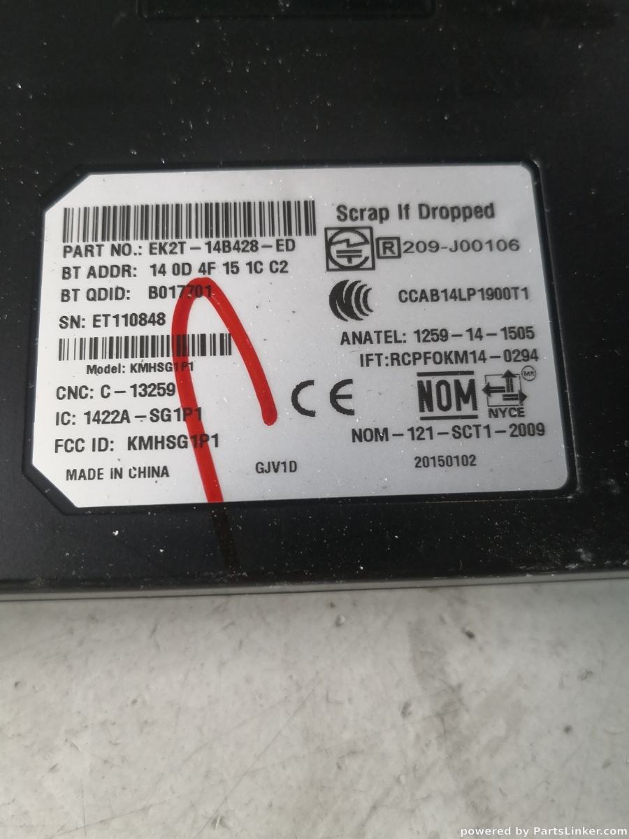 Modul bluetooth FORD TRANSIT CUSTOM Box [ 2012 - > ] TDCi (CYF4, CYFF) 92KW|125HP OEM Ek2t14b428ed – foto 2