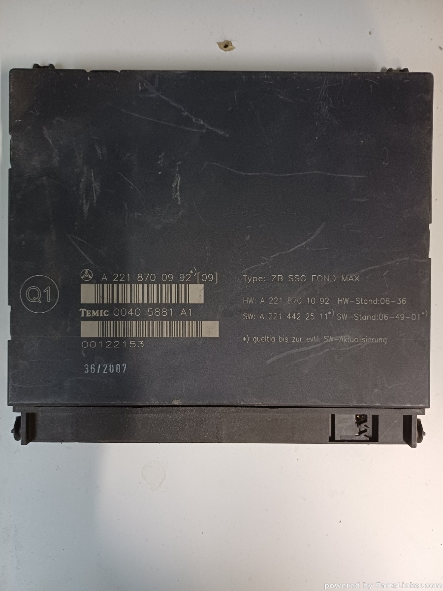 Modul control scaune MERCEDES-BENZ S-CLASS II (W221, C215) [ 2005 - 2013 ] OEM A2218700992