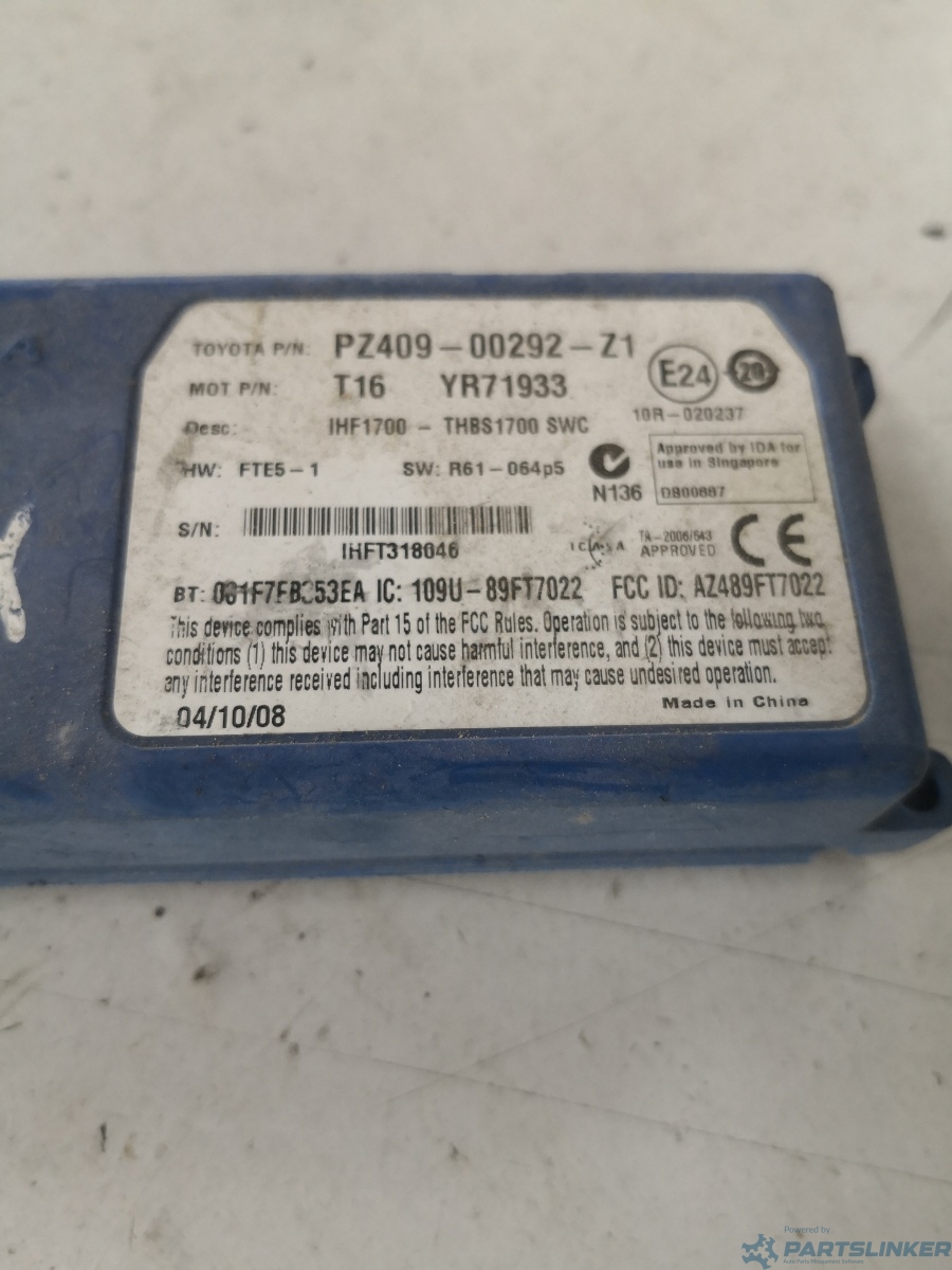 Modul volan TOYOTA YARIS (_P9_) [ 2005 - > ] OEM Pz40900292z1 – foto 2