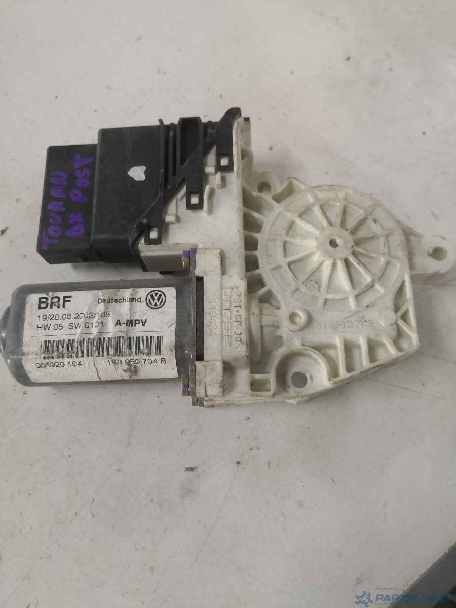Motoras macara geam dreapta spate VOLKSWAGEN TOURAN (1T1, 1T2) [ 2003 - 2010 ] OEM 1k0959704b – foto 2