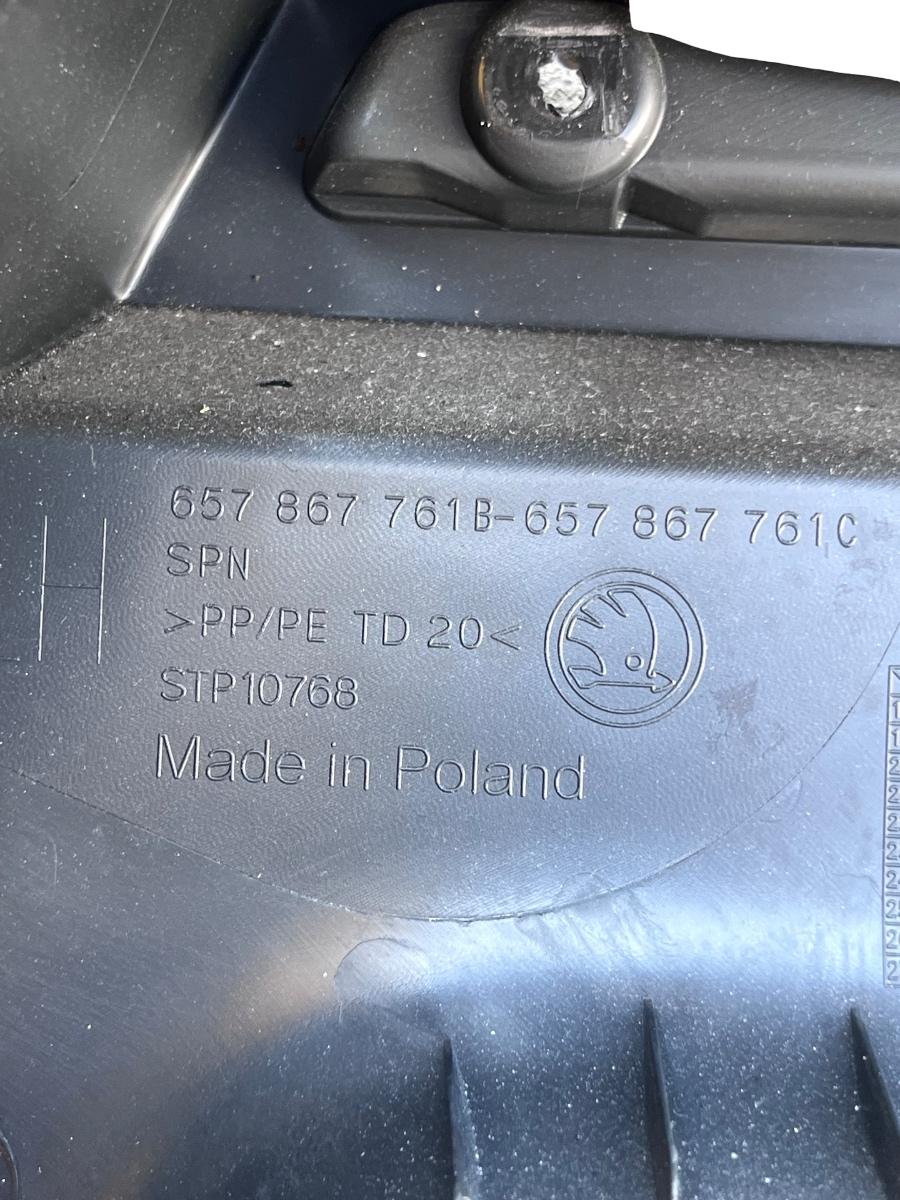 Panou capitonaj lateral portbagaj stanga spate SKODA SCALA (NW) [ 2019 -> ] 657867761B – foto 3
