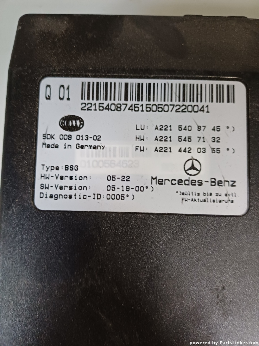 Panou sigurante modul control baterie  MERCEDES-BENZ S-CLASS II (W221, C215) [ 2005 - 2013 ] HELLA OEM 5DK00901302 – foto 2