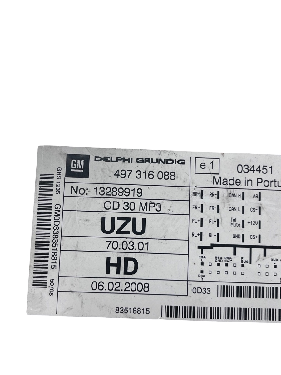 Player CD/DVD sistem de navigatie OPEL CORSA D S07 2006 - 2014 497316088 – foto 2