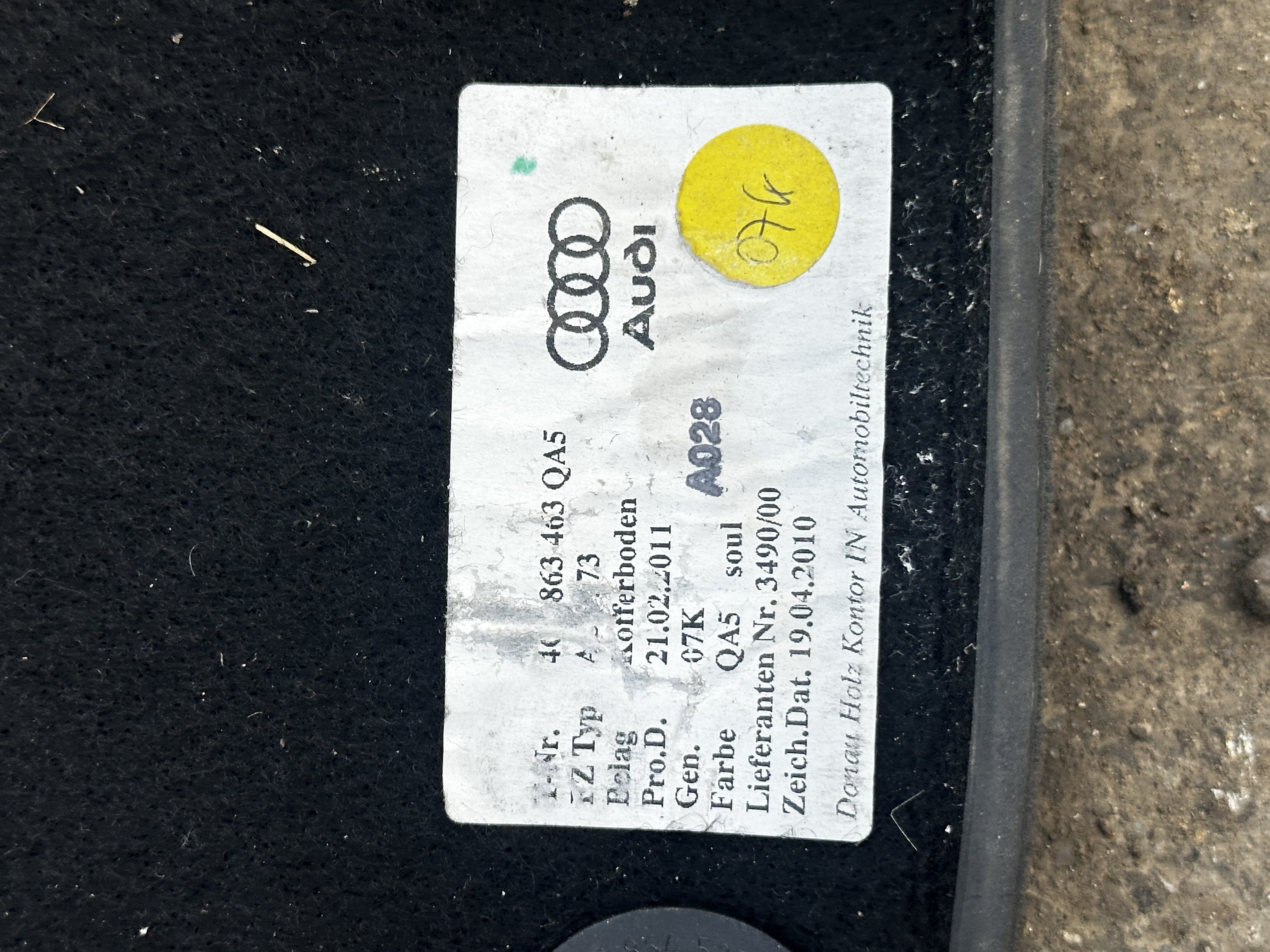 Polita Portbagaj Audi A7 Sportback 2010–2018 – foto 2