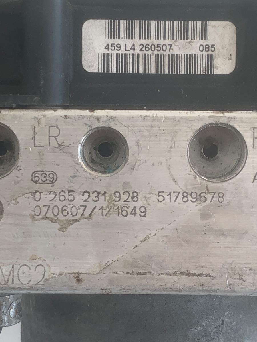 Pompa ABS FIAT BRAVO II 198 2006 - > 51789678 0265231928 – foto 2