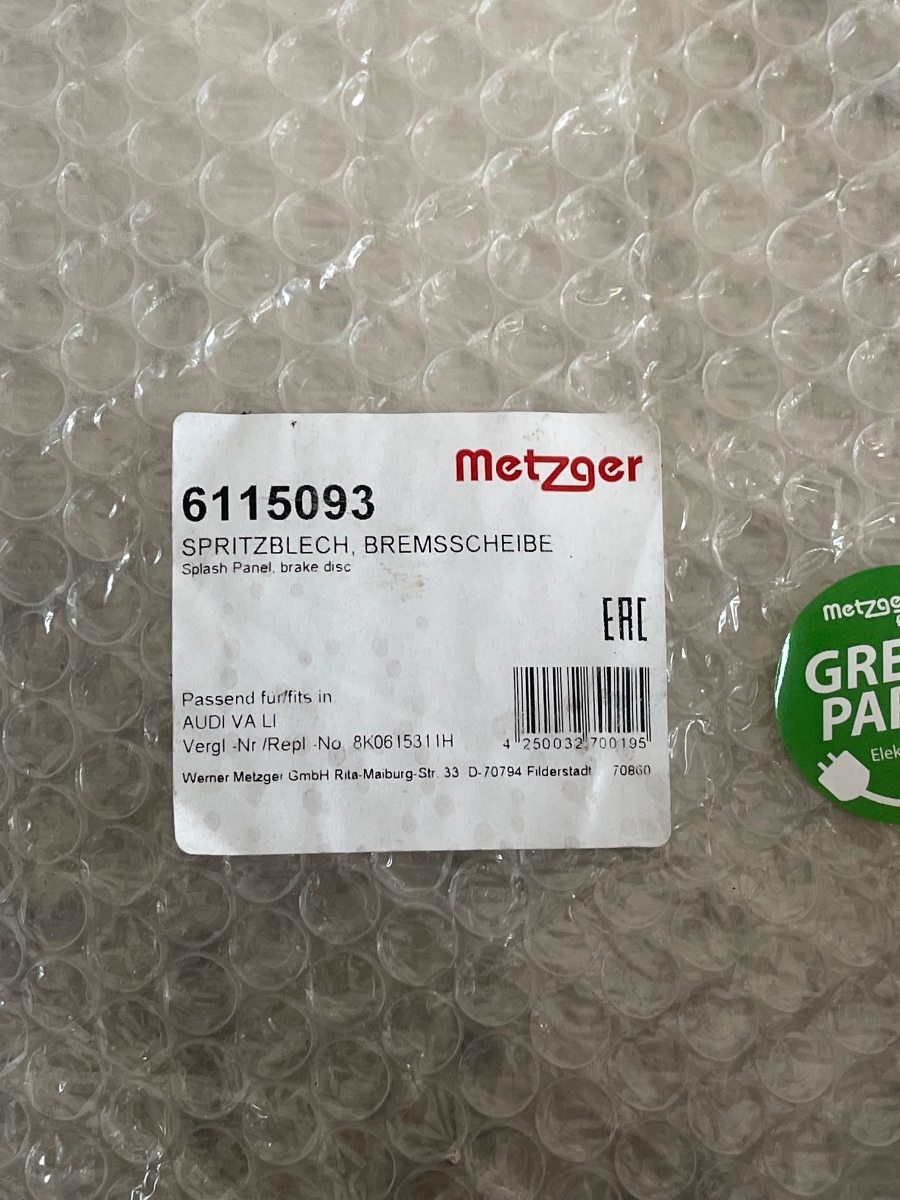 Protectie disc frana stanga fata AUDI A4 IV 8K2, B8 2007 - 2015 Metzger 6115093 – foto 3