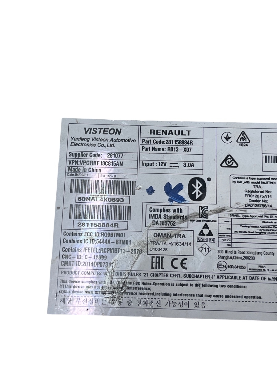Radio CD DACIA DUSTER 2010 -> 281158884R – foto 3