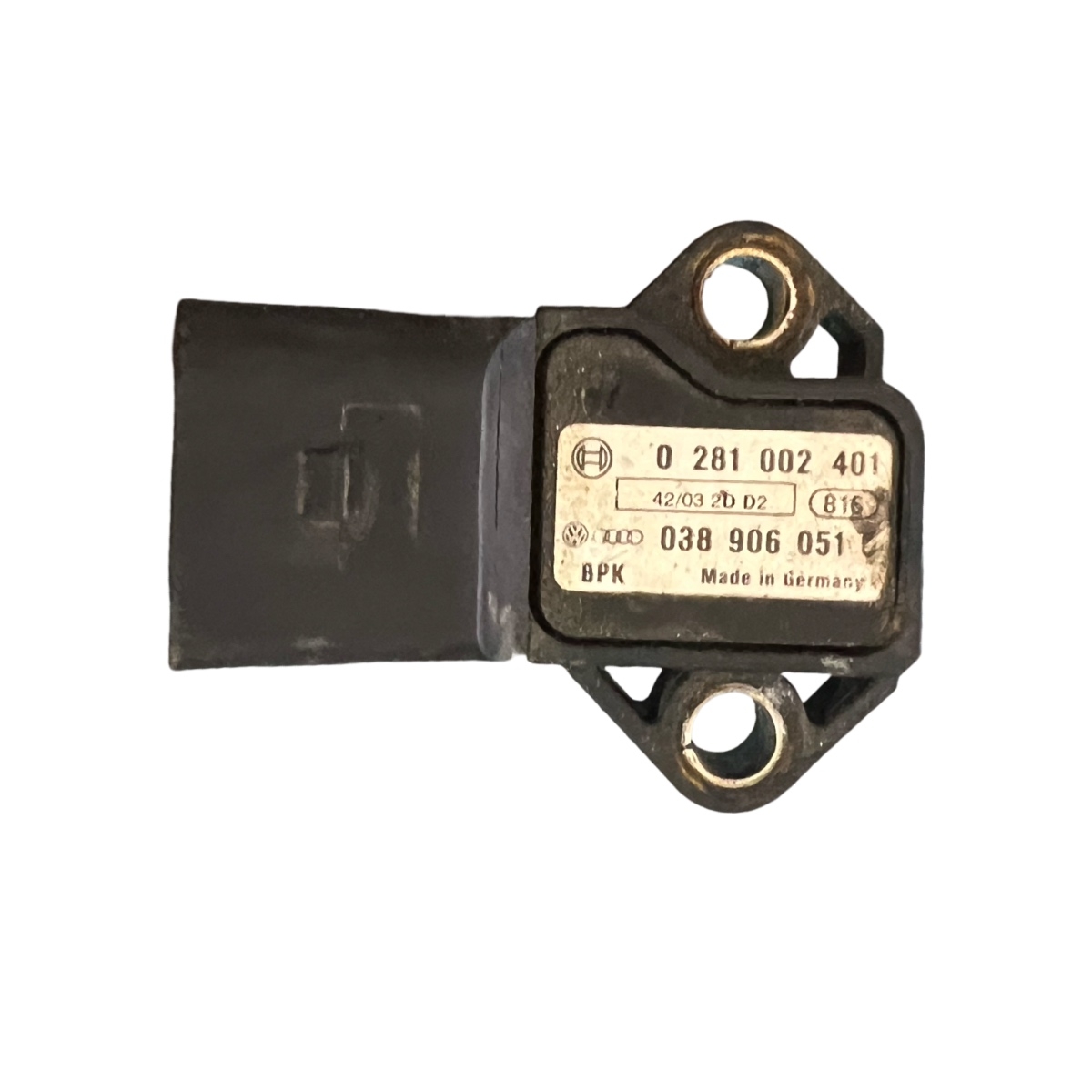 Senzor VOLKSWAGEN TRANSPORTER V Box 7HA, 7HH, 7EA, 7EH 2003 - >, VOLKSWAGEN GOLF V 1K1 2003 - 2009, Hatchback TDI 16V BKD BOSCH 0281002401 038906051C