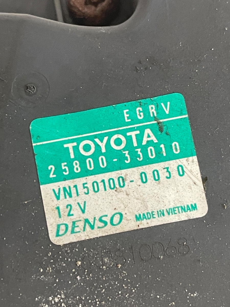 Supapa EGR TOYOTA YARIS _P9_ 2005 - > 1.4 D-4D 1ND-TV VN150100-0030 25800-33010 – foto 3