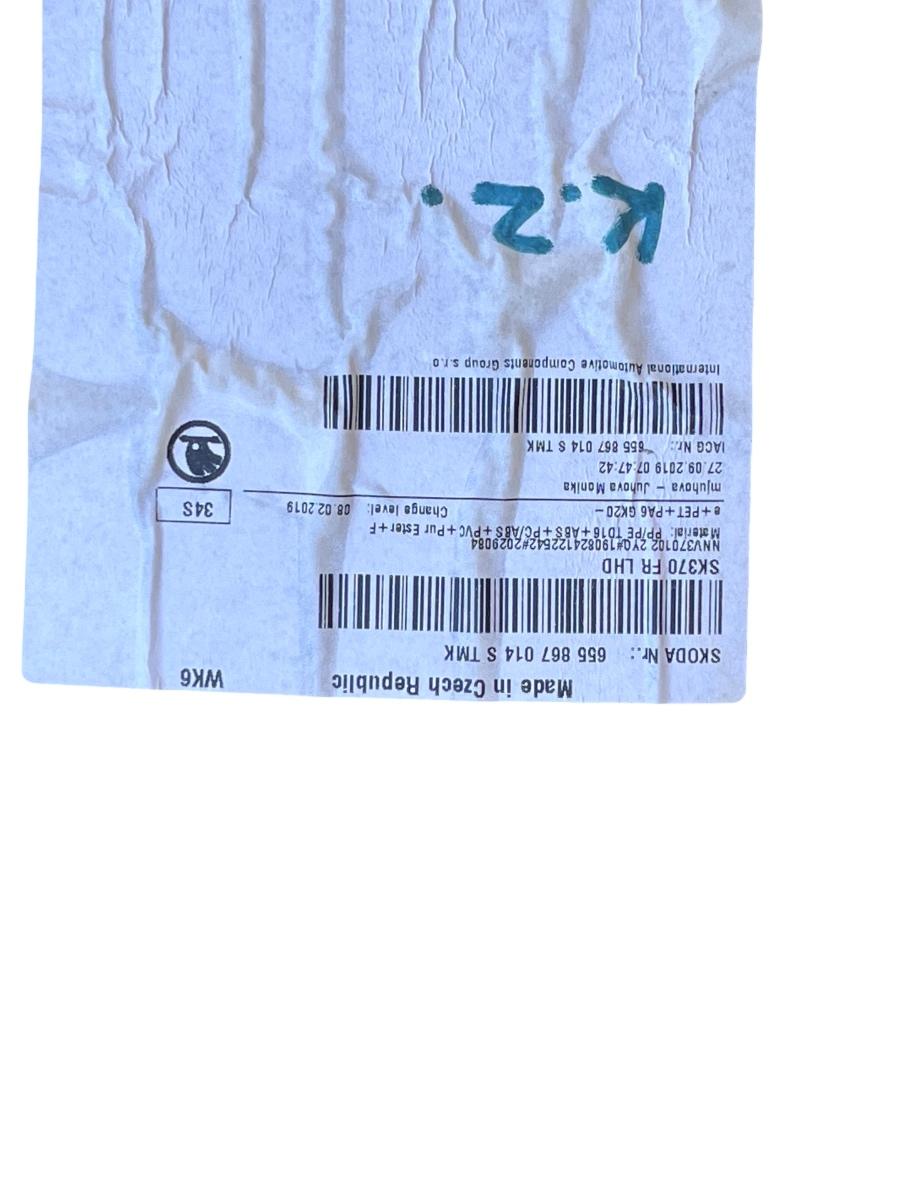Tapiterie panou portiera dreapta fata SKODA SCALA (NW) [ 2019 -> ] 655867014S – foto 3