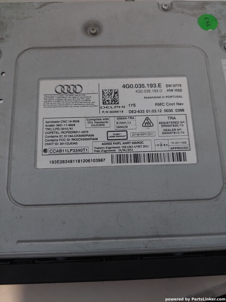 Unitate Multimedia  AUDI A6/S6 IV Saloon (4G2, C7, 4GC) [ 2010 - 2018 ] OEM 4g0035193e – foto 2