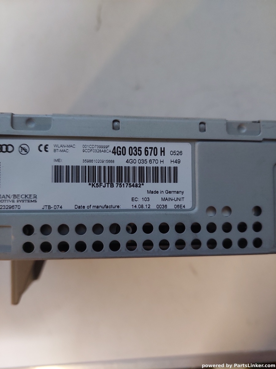 Unitate Multimedia  AUDI A7 Sportback (4GA, 4GF) [ 2010 - 2018 ] OEM 4g0035670h – foto 2