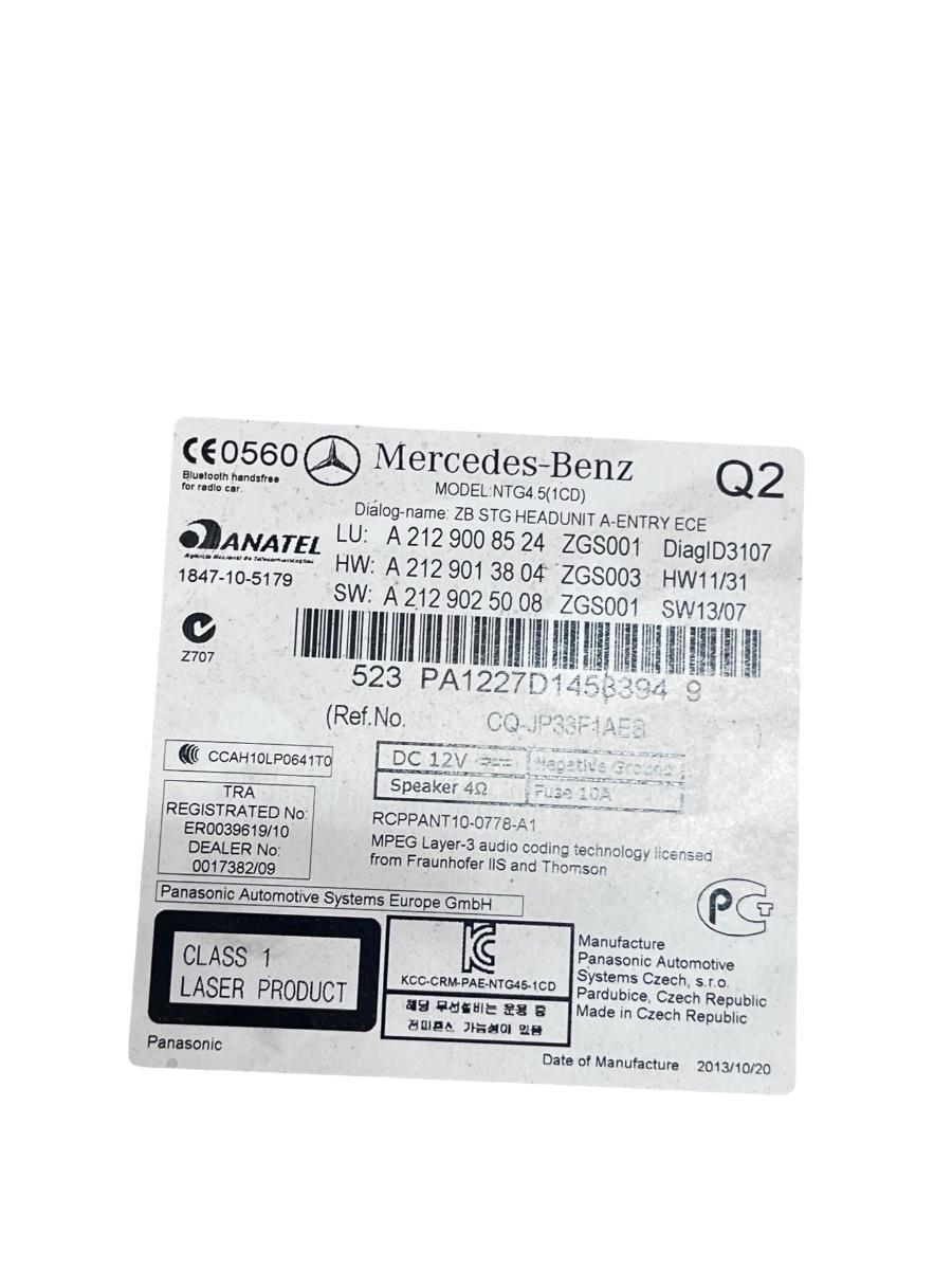 Unitate Radio MERCEDES-BENZ E-CLASS W212 2013 FL -> A2129008524 – foto 2